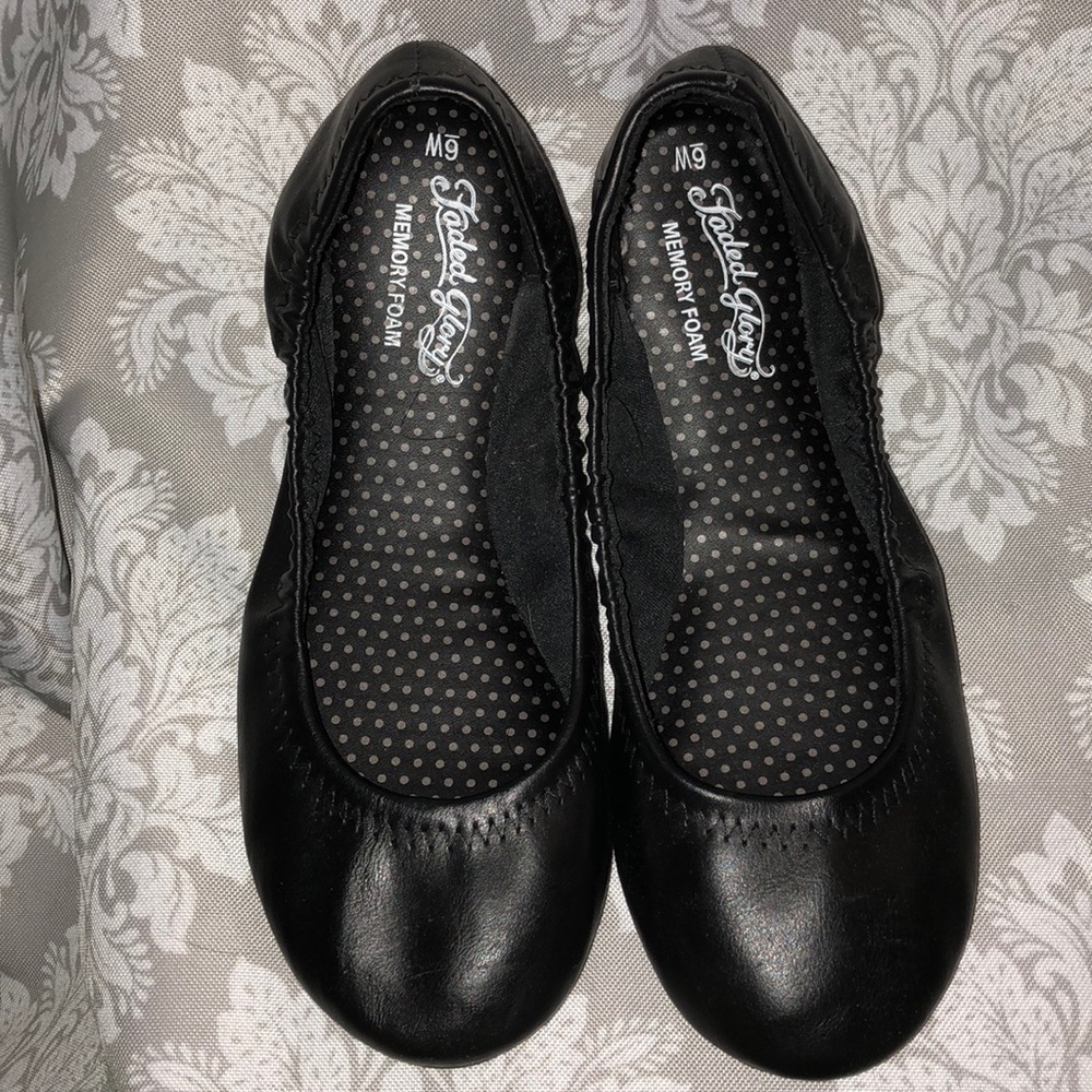 💎💎💎 3/$20 Faded Glory Memory Foam Black Shoe